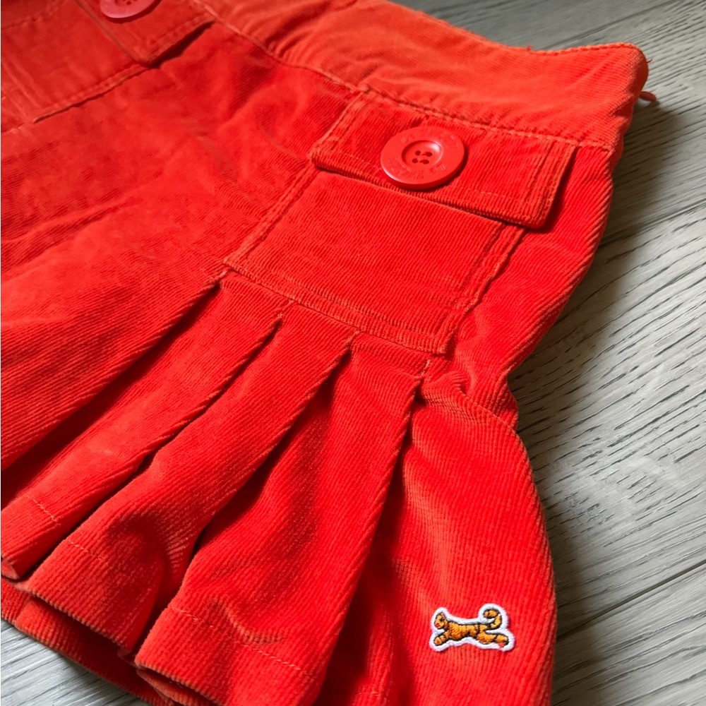 Y2K Le Tigre vintage corduroy Orange Mini Skirt size small - Picture 3 of 8